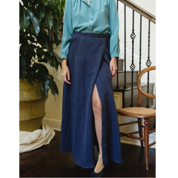 Lily White Dresses & Skirts - Denim Wrap and Salong Maxi Skirt